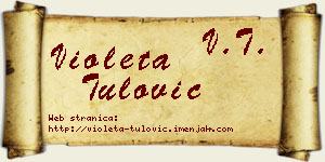Violeta Tulović vizit kartica